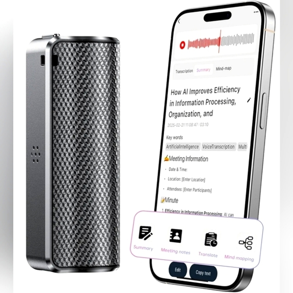 AI Voice Recorder with Real-Time Transcription & Translation - Picture 1 of 10